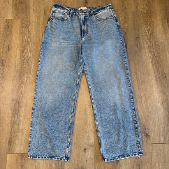 Abercrombie & Fitch Denim - Abercrombie Fitch The Loose High Rise Jeans Light Wash Denim Women's Size 14R